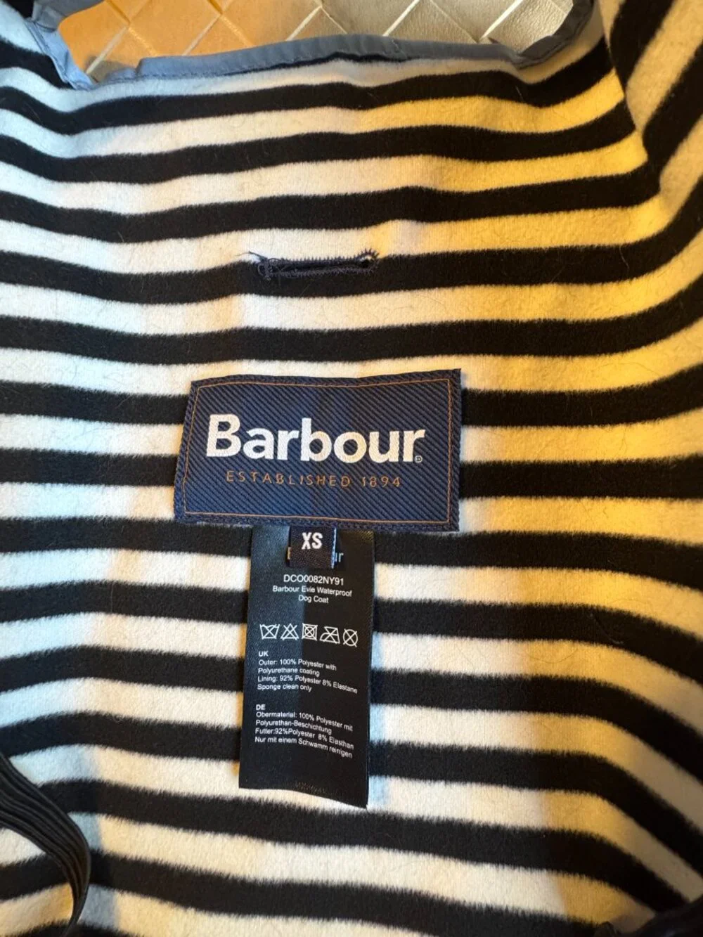 Barbour Evie Waterproof Dog Coat Dark Navy xs